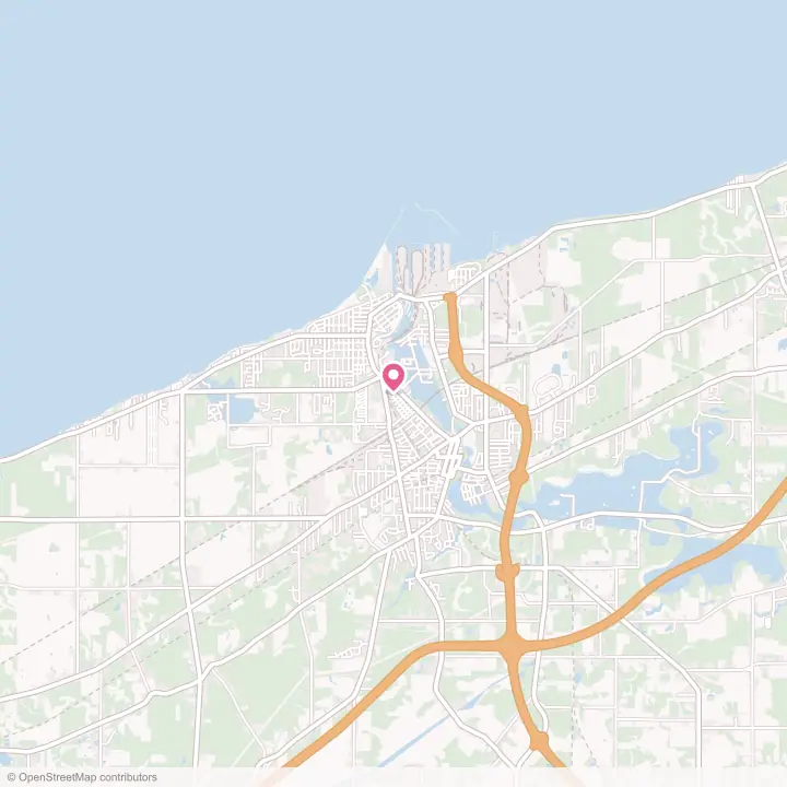 Map of the flower delivery area in Ashtabula, Ohio