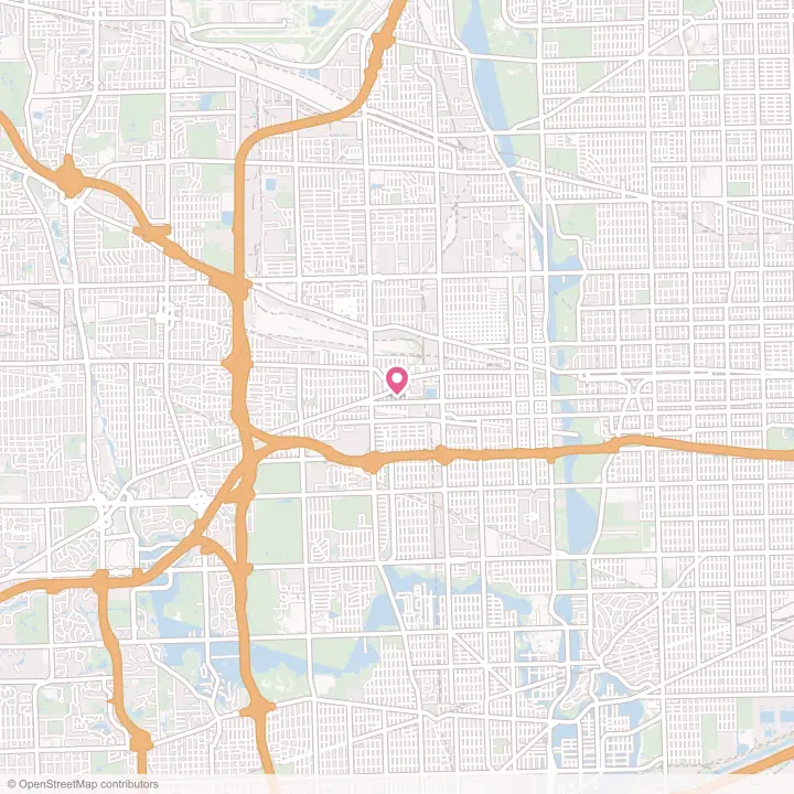 Map of the flower delivery area in Bellwood, Illinois