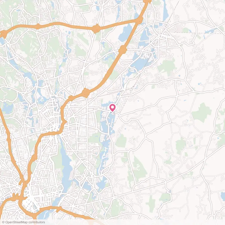 Map of the flower delivery area in North Seekonk, Massachusetts
