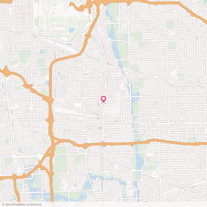 Map of the flower delivery area in Melrose Park, Illinois