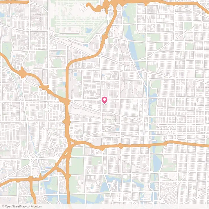 Map of the flower delivery area in Stone Park, Illinois
