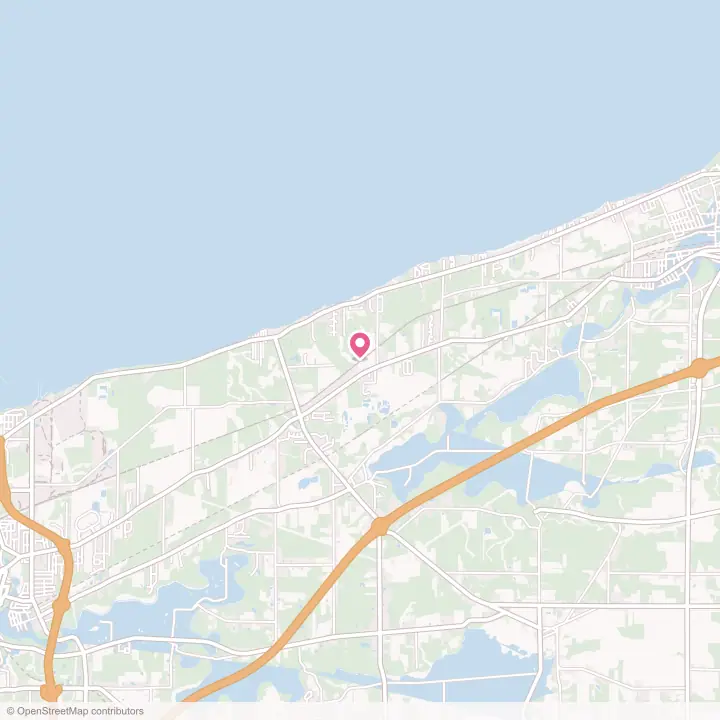 Map of the flower delivery area in North Kingsville, Ohio