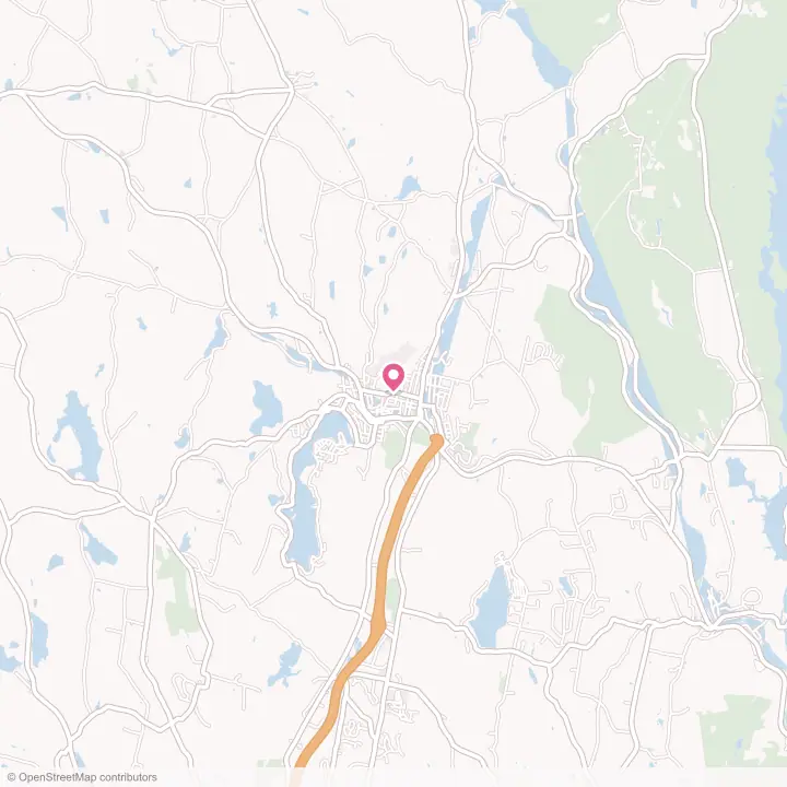 Map of the flower delivery area in Winsted, Connecticut