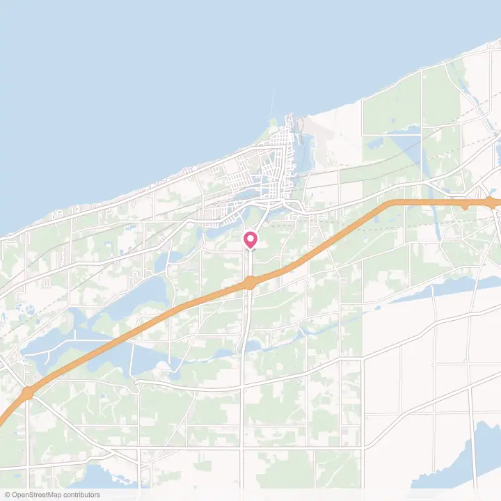Map of the flower delivery area in Conneaut, Ohio