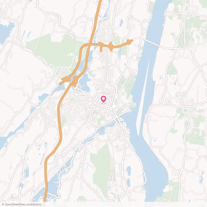 Map of the flower delivery area in Kingston, New York