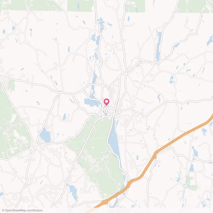 Map of the flower delivery area in Stafford Springs, Connecticut