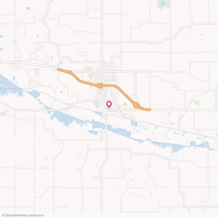 Map of the flower delivery area in Tama, Iowa