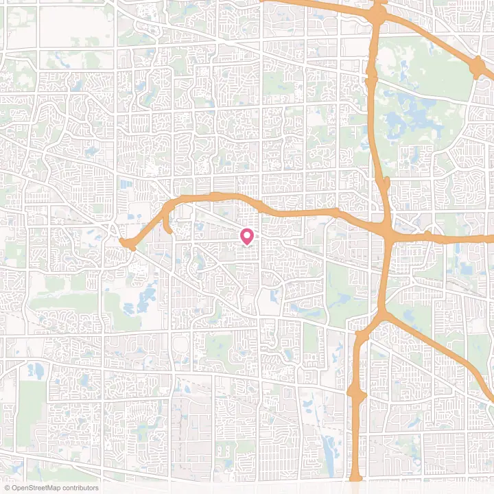 Map of the flower delivery area in Roselle, Illinois