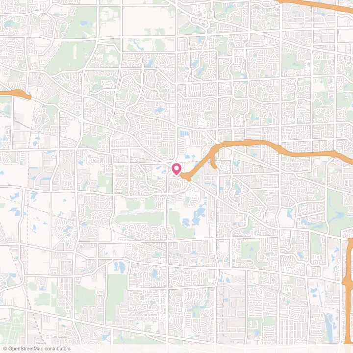 Map of the flower delivery area in Hanover Park, Illinois