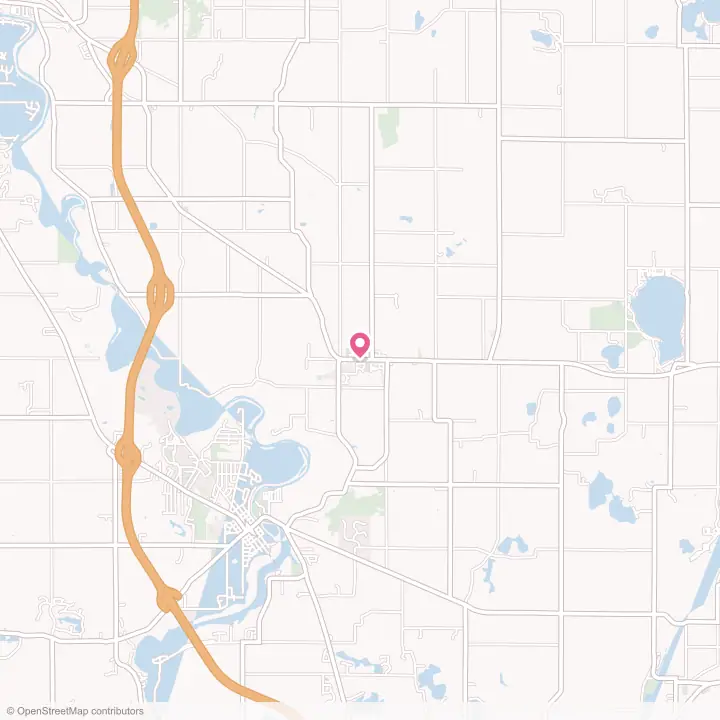 Map of the flower delivery area in Eau Claire, Michigan