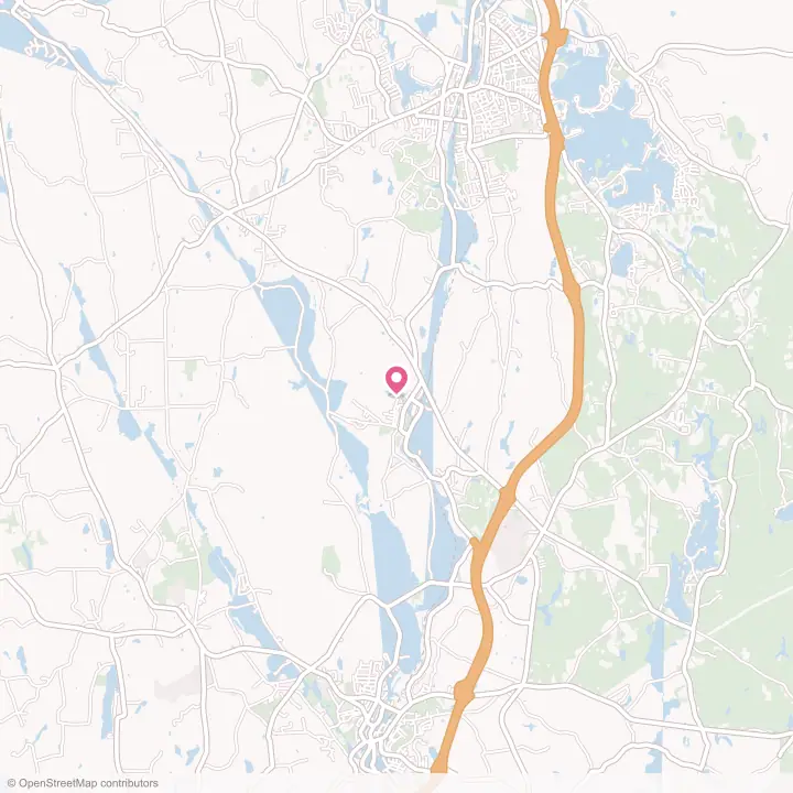 Map of the flower delivery area in North Grosvenor Dale, Connecticut