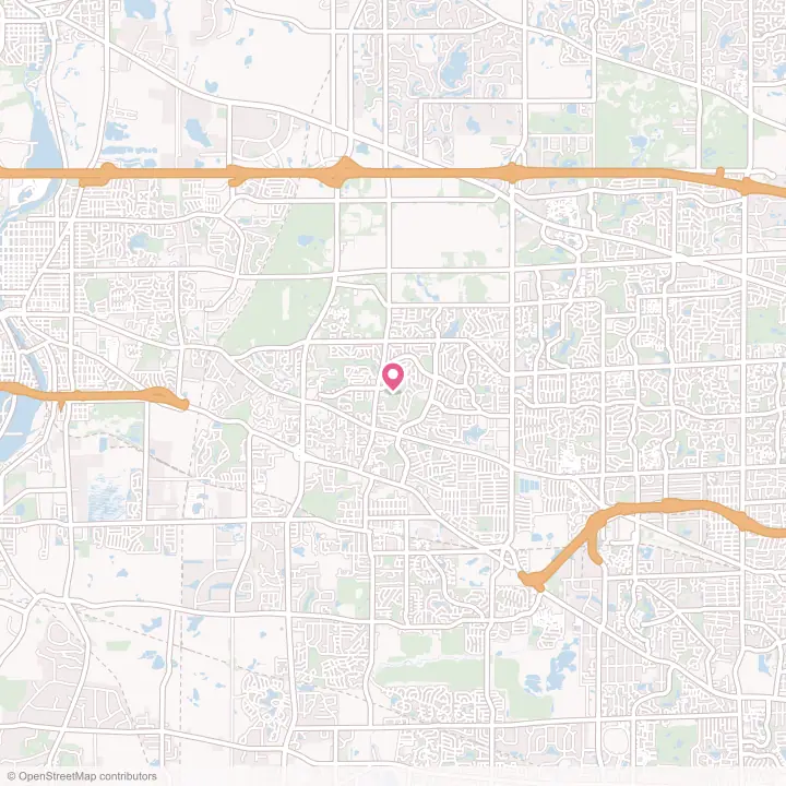Map of the flower delivery area in Streamwood, Illinois