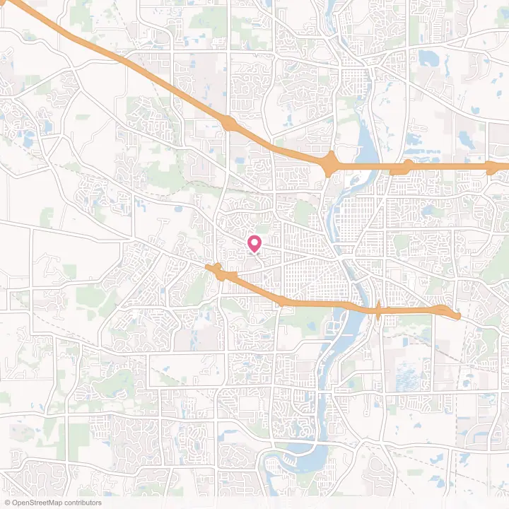 Map of the flower delivery area in Elgin, Illinois