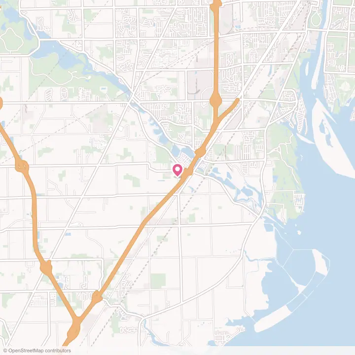 Map of the flower delivery area in South Rockwood, Michigan