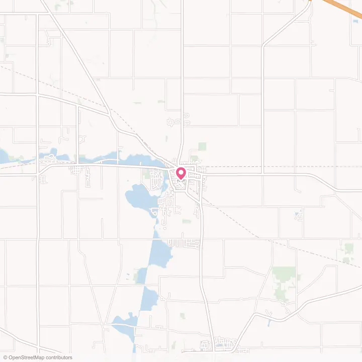 Map of the flower delivery area in Genoa, Illinois
