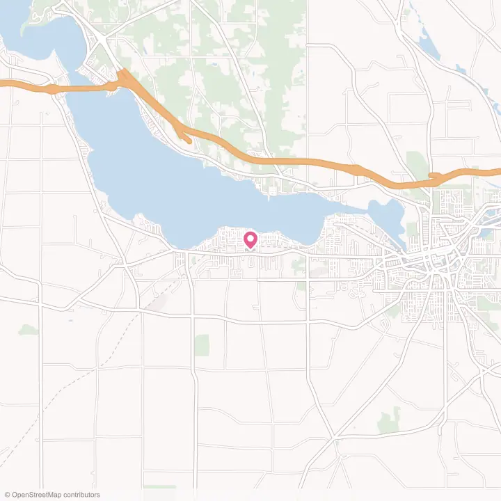 Map of the flower delivery area in Lakewood, New York