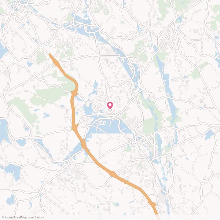 Map of the flower delivery area in Whitinsville, Massachusetts