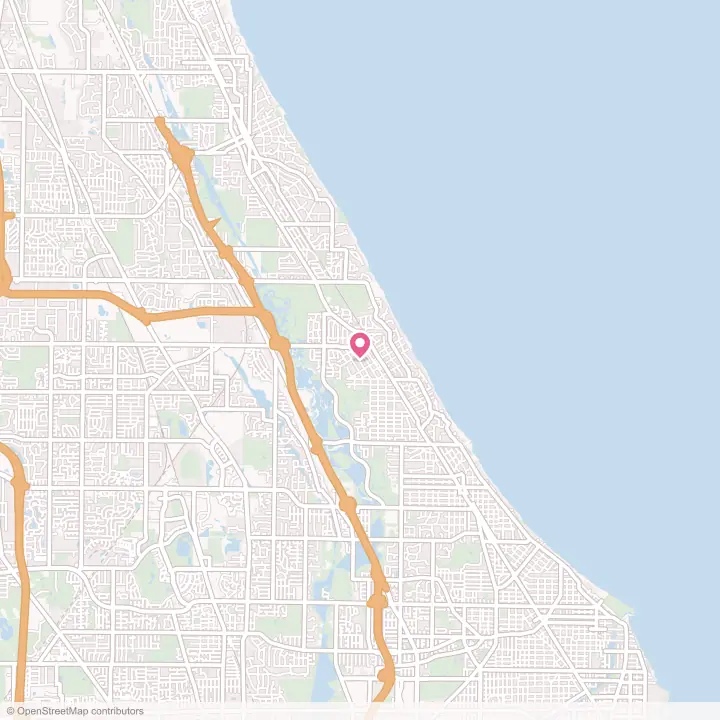 Map of the flower delivery area in Glencoe, Illinois