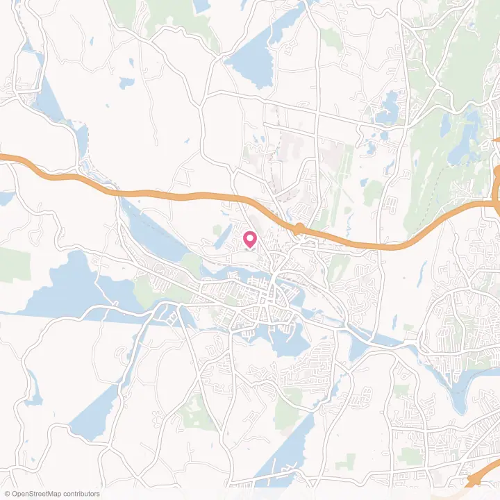 Map of the flower delivery area in Westfield, Massachusetts