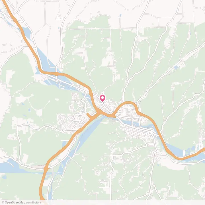 Map of the flower delivery area in Painted Post, New York
