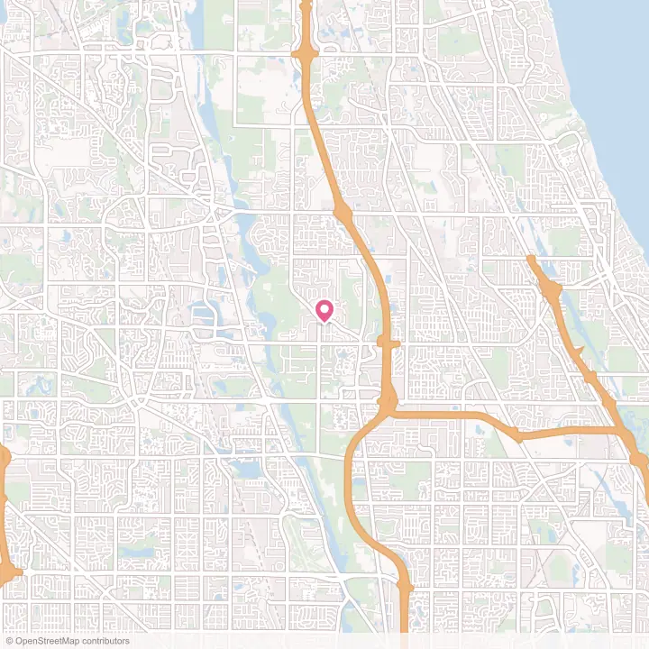 Map of the flower delivery area in Riverwoods, Illinois