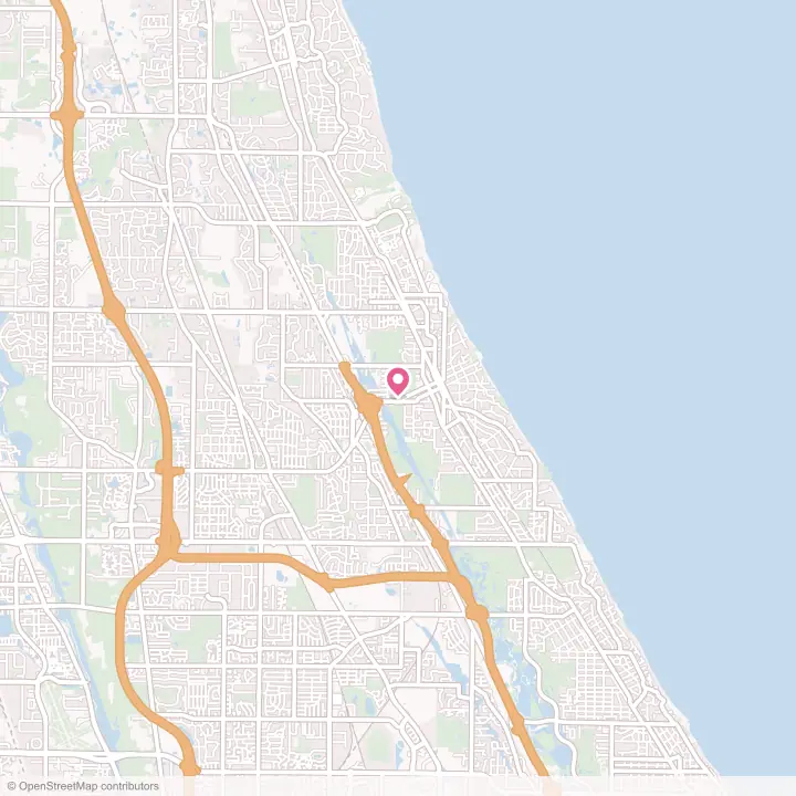 Map of the flower delivery area in Highland Park, Illinois