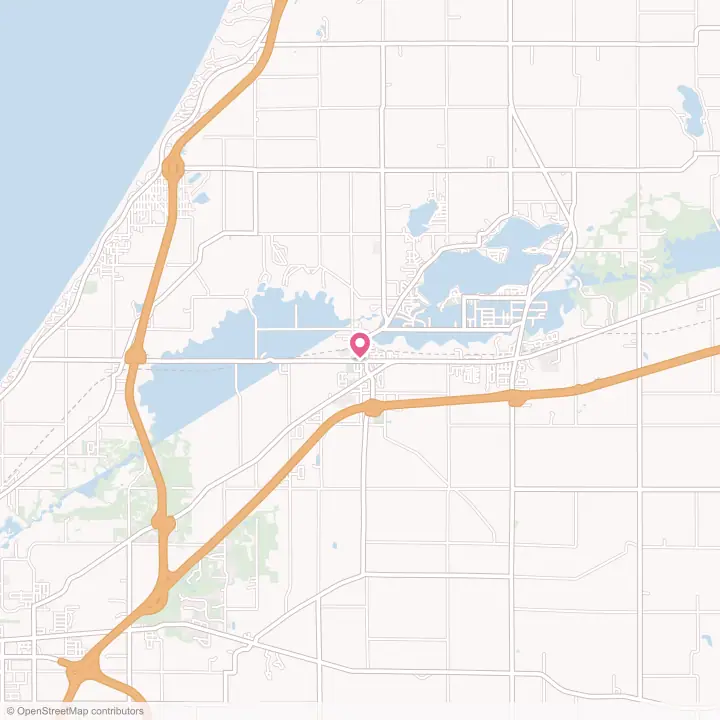 Map of the flower delivery area in Coloma, Michigan