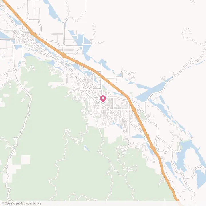 Map of the flower delivery area in Ashland, Oregon