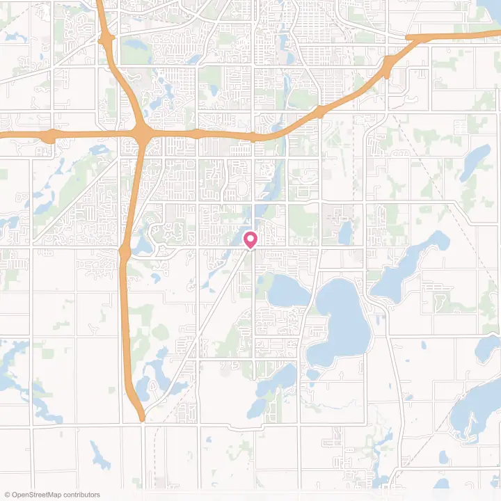 Map of the flower delivery area in Portage, Michigan