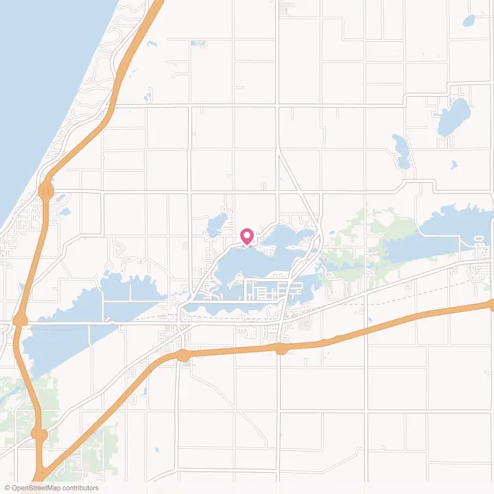 Map of the flower delivery area in Paw Paw Lake, Michigan