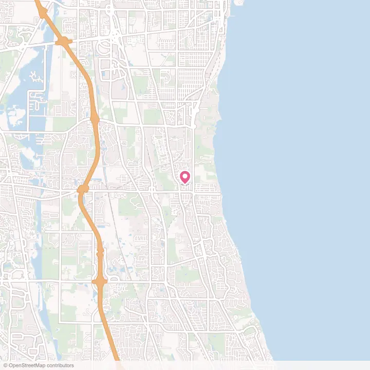 Map of the flower delivery area in Lake Bluff, Illinois