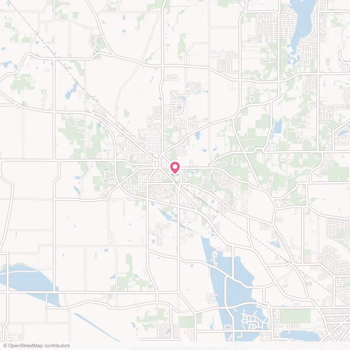 Map of the flower delivery area in Woodstock, Illinois