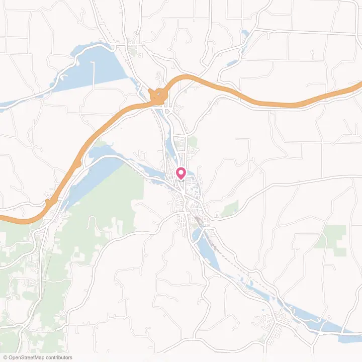 Map of the flower delivery area in Hornell, New York