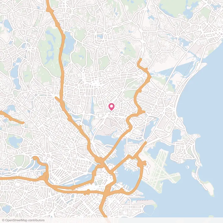 Map of the flower delivery area in Everett, Massachusetts