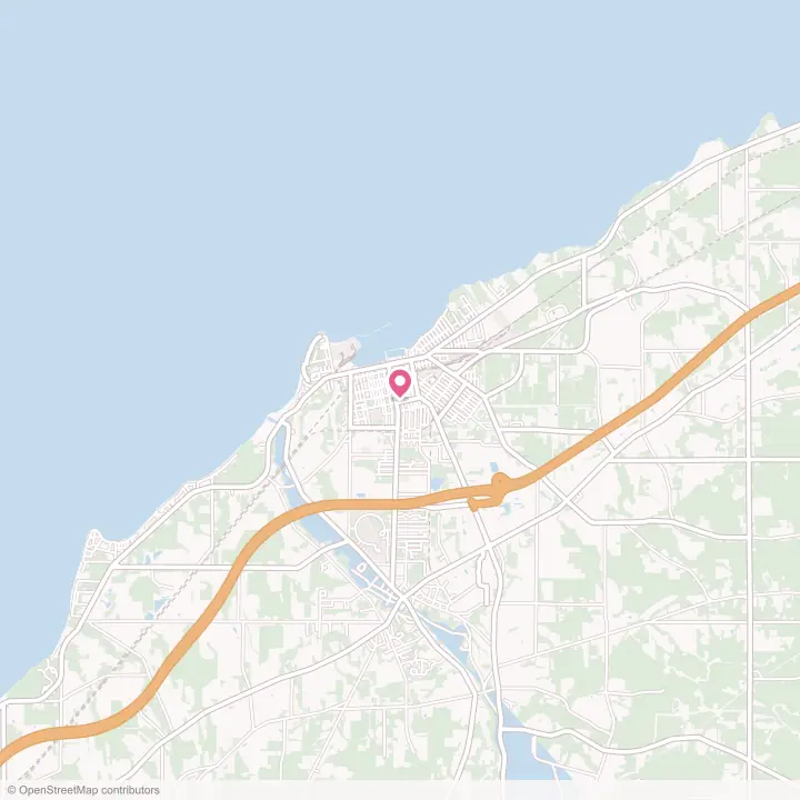 Map of the flower delivery area in Dunkirk, New York