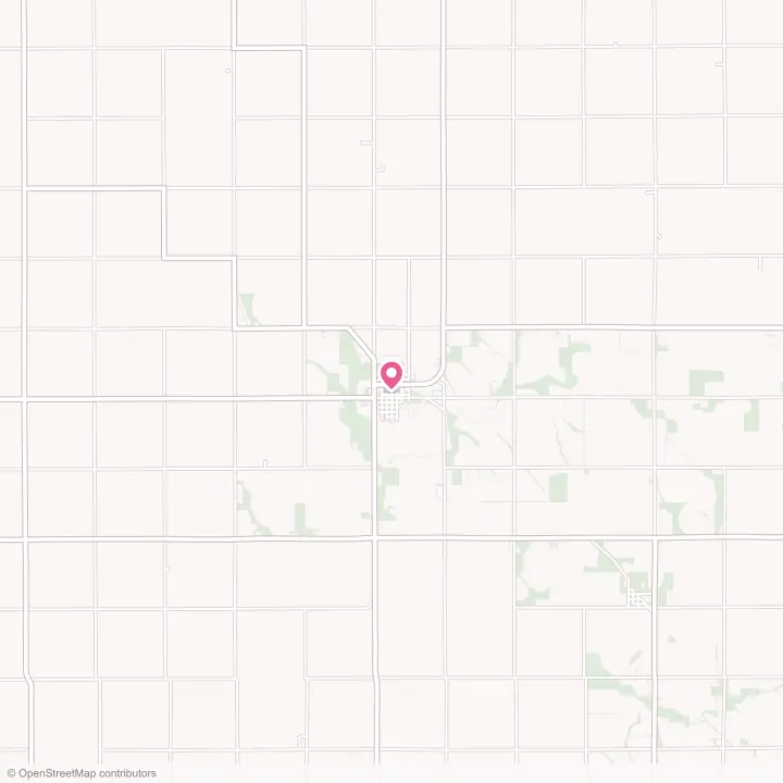 Map of the flower delivery area in Wausa, Nebraska