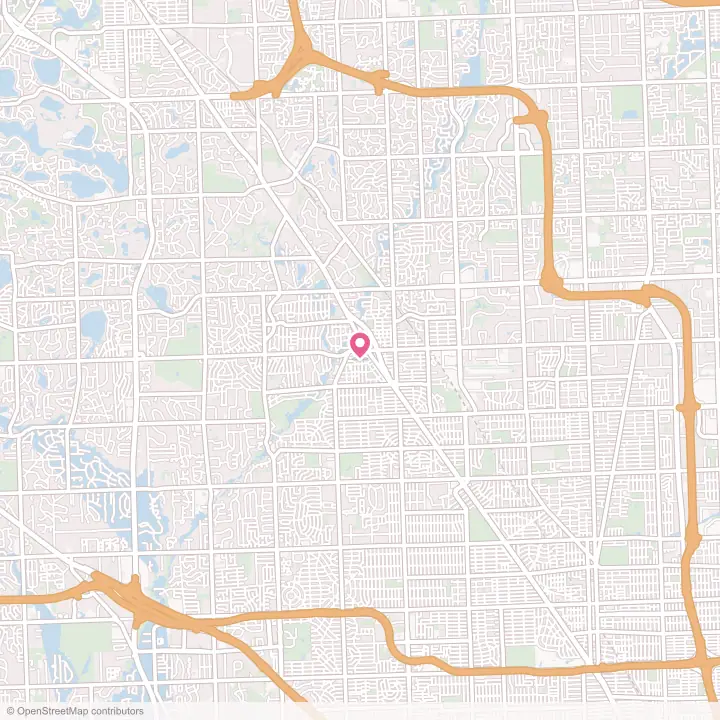 Map of the flower delivery area in Birmingham, Michigan