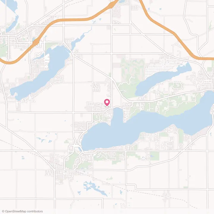 Map of the flower delivery area in Williams Bay, Wisconsin