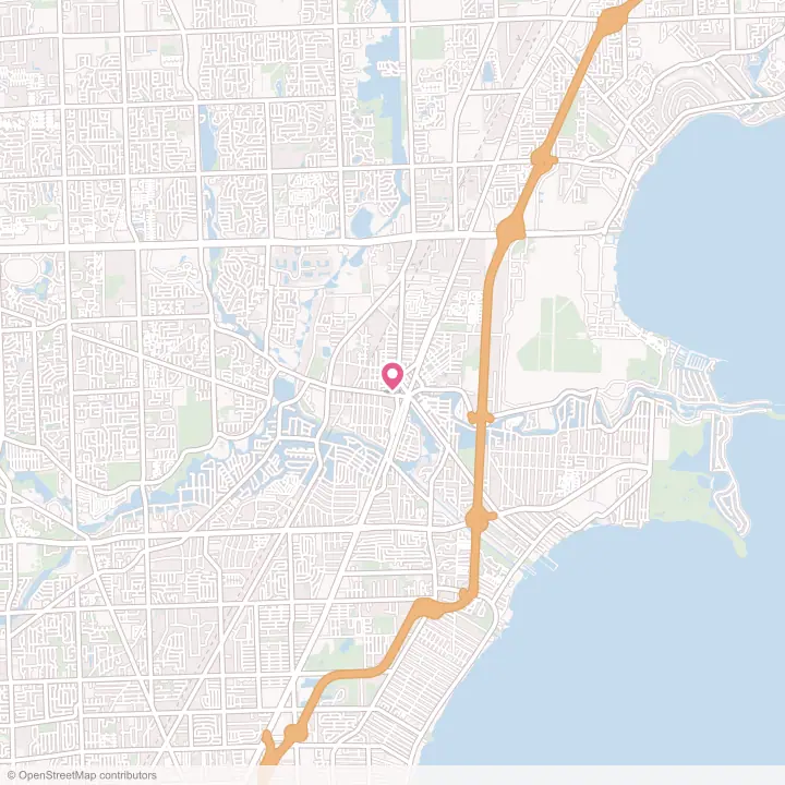 Map of the flower delivery area in Mount Clemens, Michigan