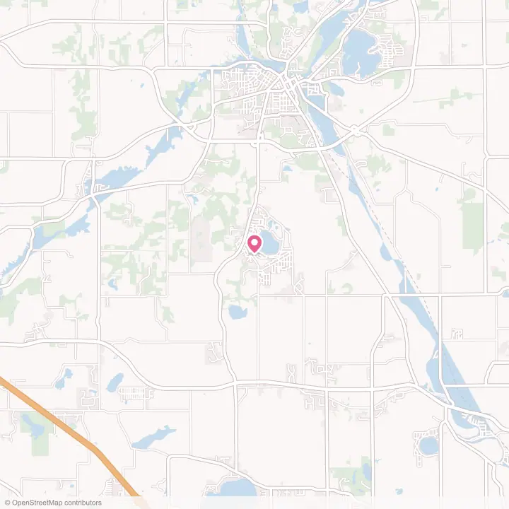 Map of the flower delivery area in Bohners Lake, Wisconsin