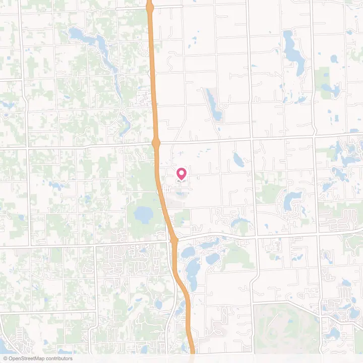 Map of the flower delivery area in Hartland, Michigan