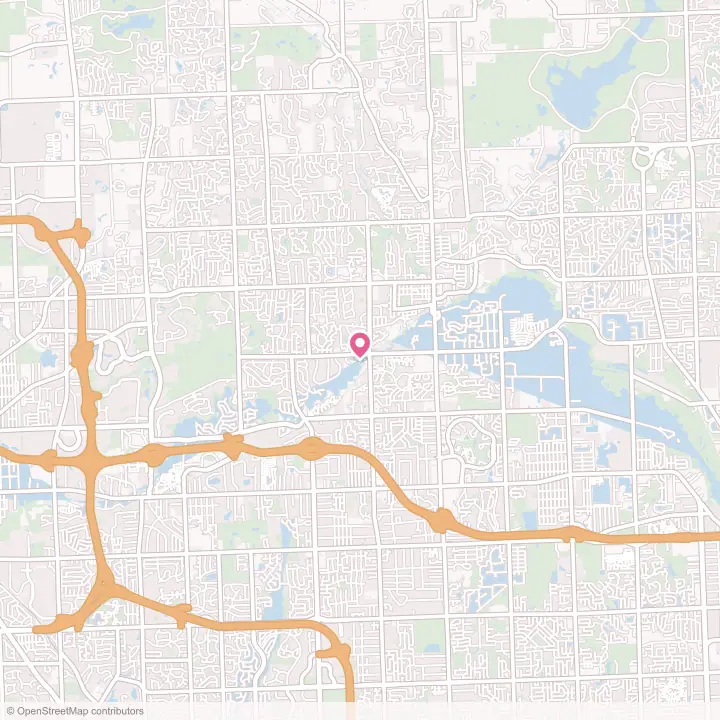 Map of the flower delivery area in Rochester Hills, Michigan
