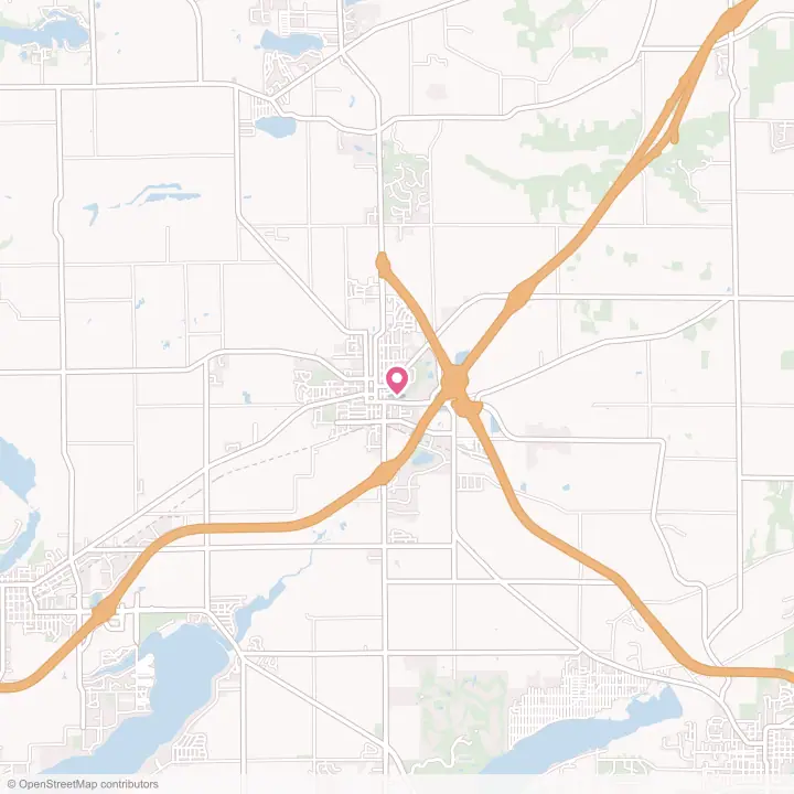 Map of the flower delivery area in Elkhorn, Wisconsin