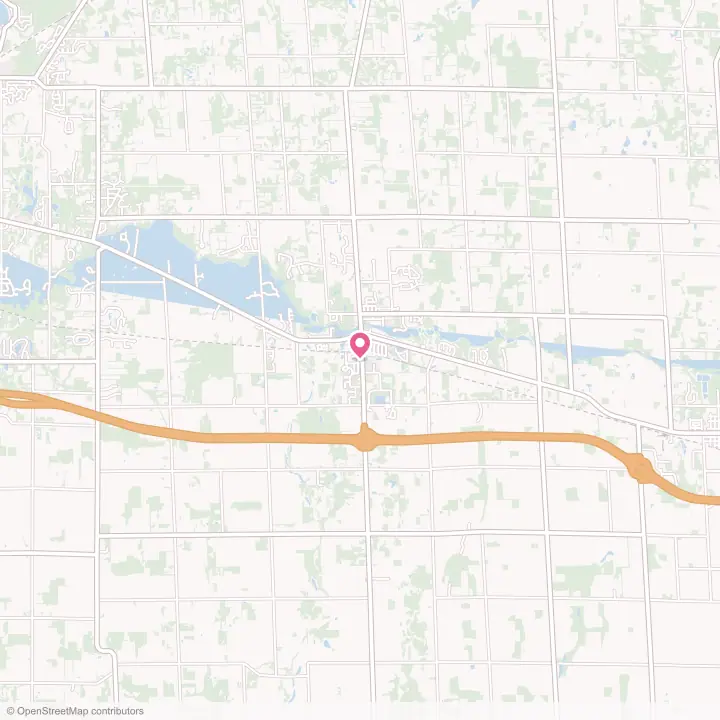 Map of the flower delivery area in Williamston, Michigan