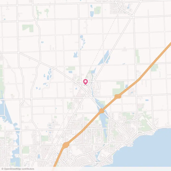 Map of the flower delivery area in New Haven, Michigan