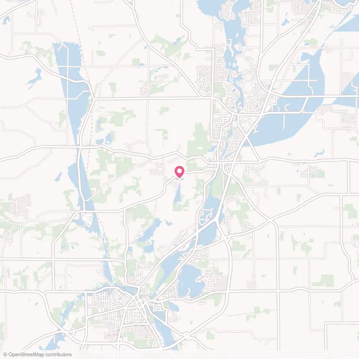 Map of the flower delivery area in Rochester, Wisconsin