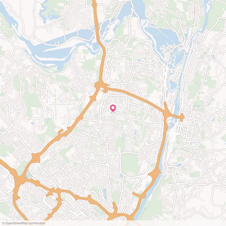 Map of the flower delivery area in Latham, New York