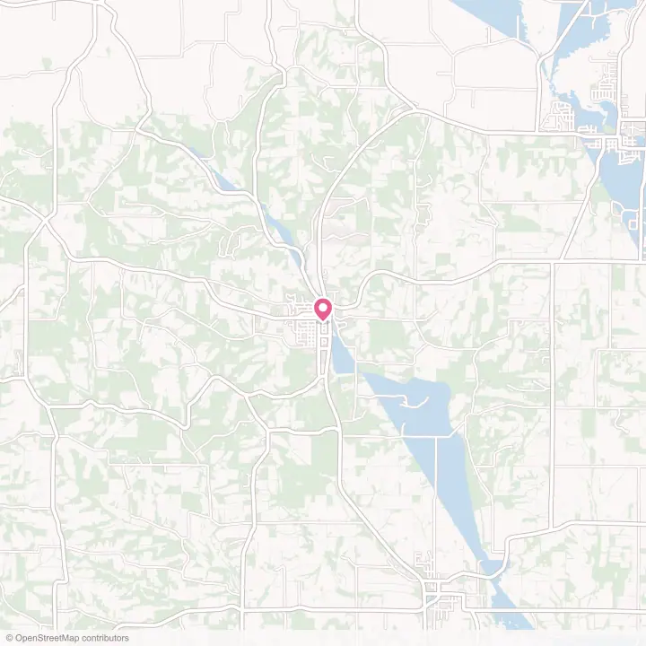 Map of the flower delivery area in New Glarus, Wisconsin
