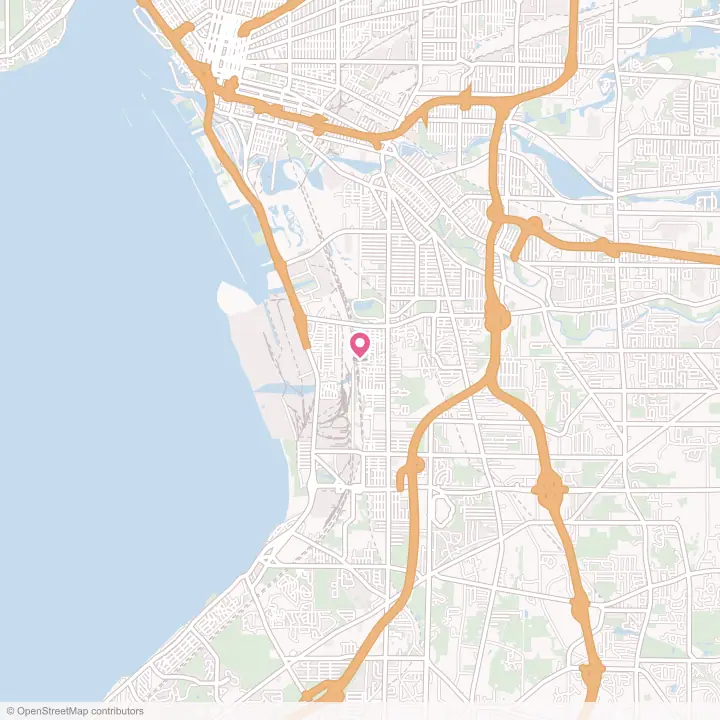 Map of the flower delivery area in Lackawanna, New York