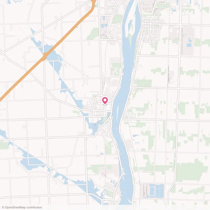 Map of the flower delivery area in St. Clair, Michigan